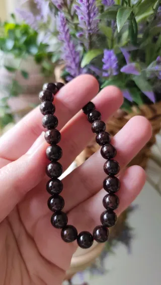 Pulsera 8mm Granate Natural AAA