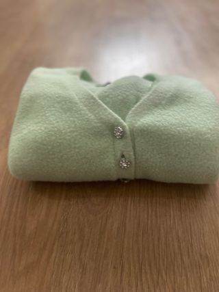 Cárdigan Zara botones joya verde XS
