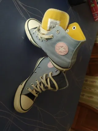 Converse Taglia 36 Blu/Rosa