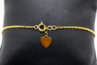 Pulsera semirrígida Oro 18k Llave Corazón