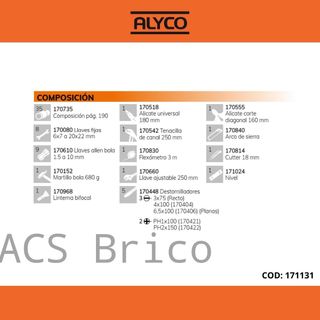 Caja Herramientas 67 Piezas Alyco 171131