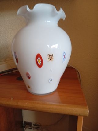 Vaso di vetro Murano multicolore