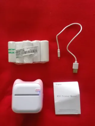 Impresora Portátil Mini + 5 Rollos