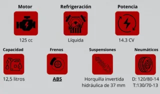 Moto 125cc Scooter Amarillo