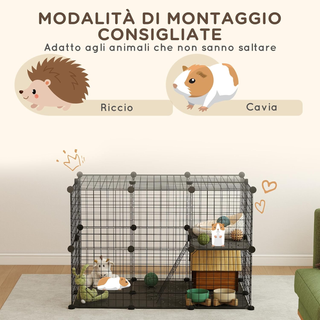 Gabbia per Conigli e Porcellini d'India Modulare e