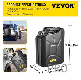 Lata de combustible portátil 20L - Vevor