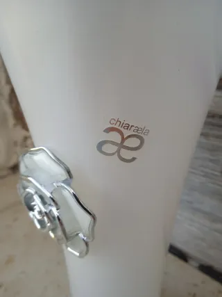 Vaso in vetro bianco con rosa