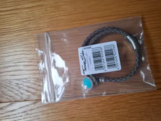 Pulsera Cuero Trenzado Thomas Sabo Plata Turquesa