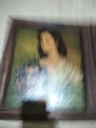 2 Cuadros Óleo Antiguos Mujer Frutas