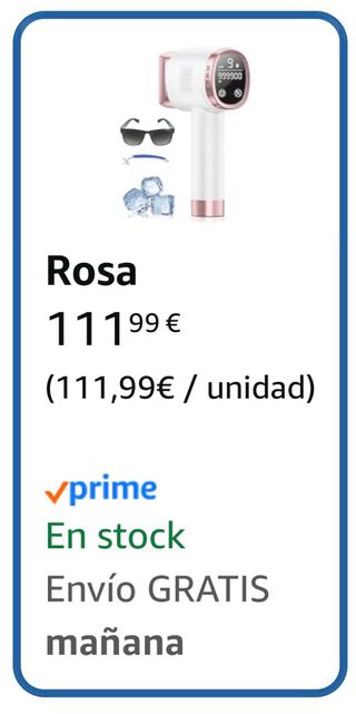 Depiladora IPL 21J Rosa y Blanca