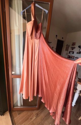 Abito Hanita satinato effetto lurex