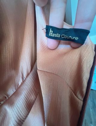 Abito Hanita satinato effetto lurex