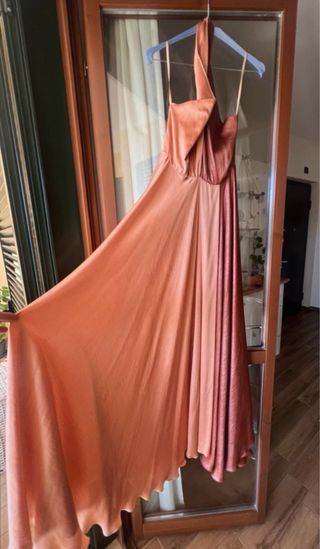 Abito Hanita satinato effetto lurex