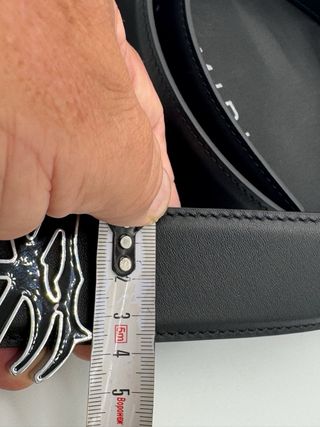 Cinturón Amiri Negro Hebilla Plata