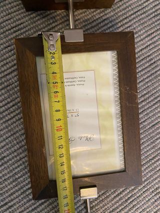 Portafoto in legno e metallo