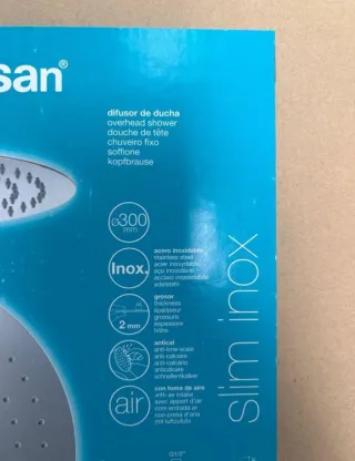 Plastisan Difusor Ducha Inox Slim 300mm