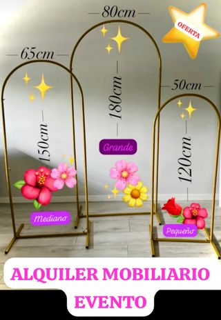 ALQUILER ARCOS Y CILINDROS PARA FIESTA