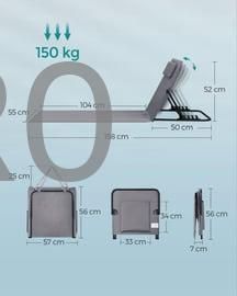 Tumbona con respaldo - Songmics