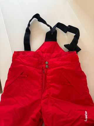 Tuta da sci Decathlon rossa e grigia