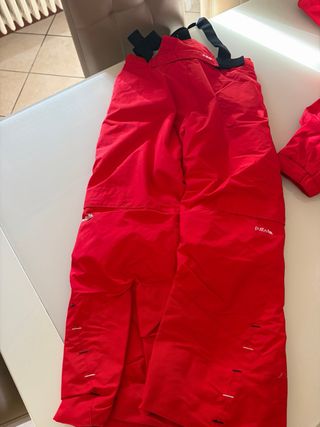 Tuta da sci Decathlon rossa e grigia
