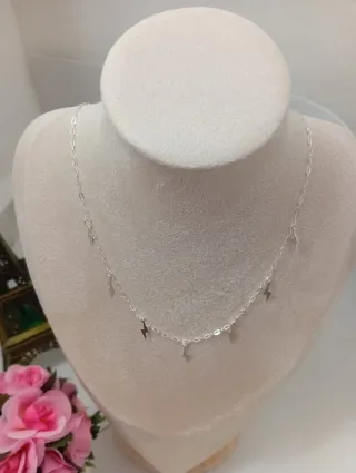 Collar Plata 925 con Colgantes Rayo