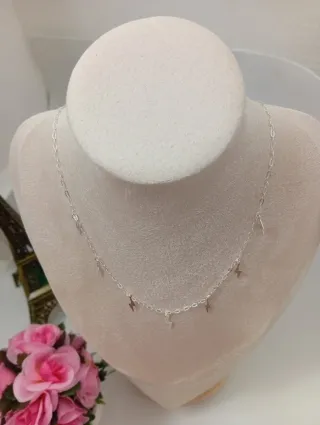 Collar Plata 925 con Colgantes Rayo
