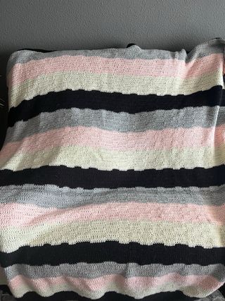 Manta tejida a mano para sofá