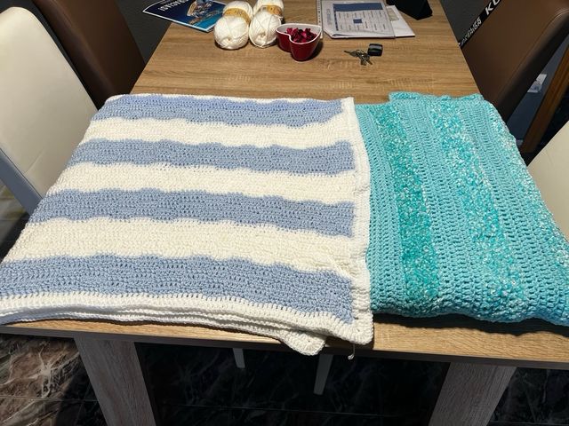 Manta tejida a mano para sofá