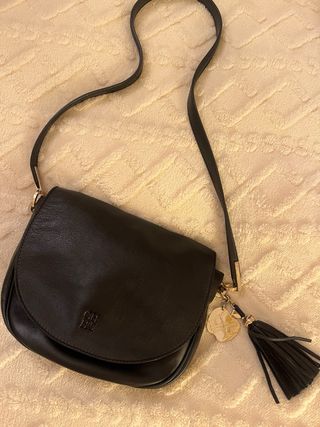 Bolso bandolera piel CH negro