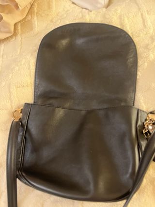 Bolso bandolera piel CH negro