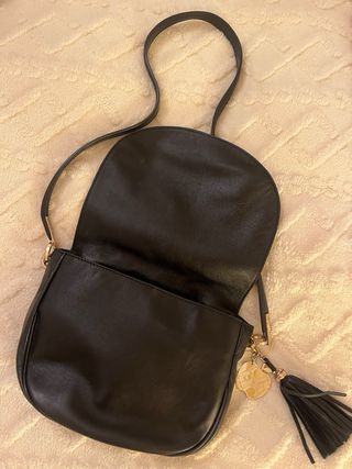 Bolso bandolera piel CH negro