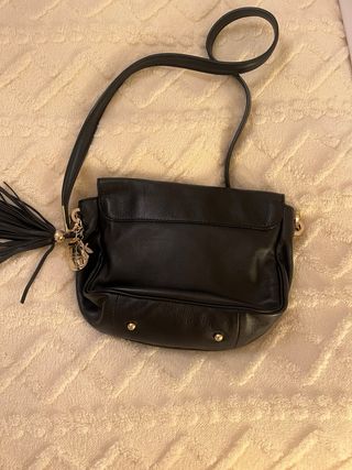 Bolso bandolera piel CH negro