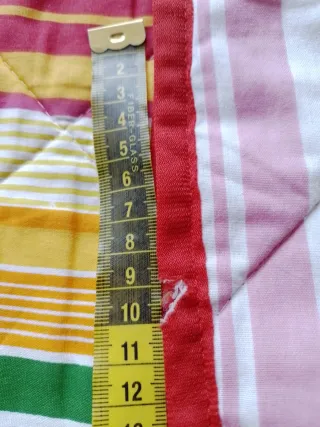 Edredón rayas multicolor 180x276cm,