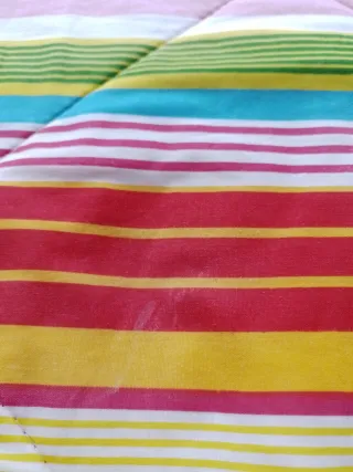 Edredón rayas multicolor 180x276cm,