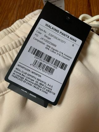 Pantalones largos Kelme RCD ESPANYOL talla S Y M