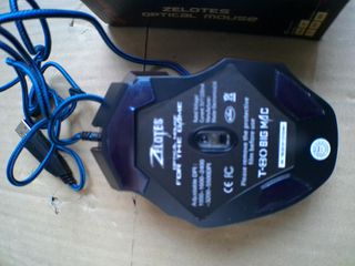 Ratón Gaming Zelotes Negro y Azul