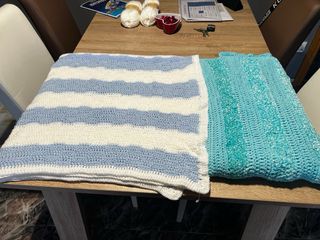 Mantas crochet varios colores . Diferentes medidas