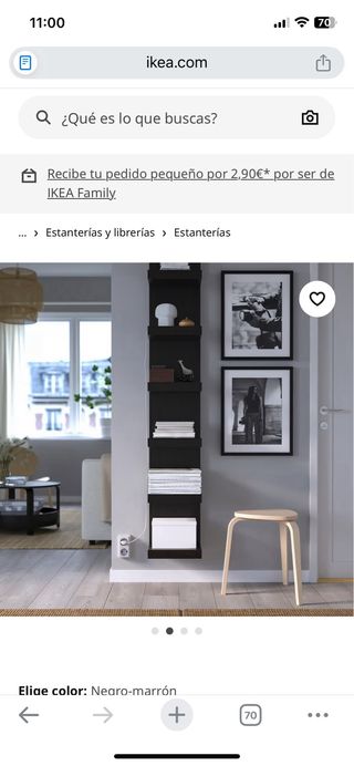 Estantería Lack Ikea Negra/Marrón