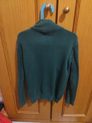 Chaqueta de punto Privata verde cremallera