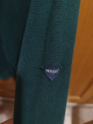 Chaqueta de punto Privata verde cremallera