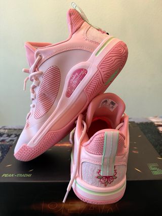 Zapatillas Baloncesto Peak Rosa y Verde
