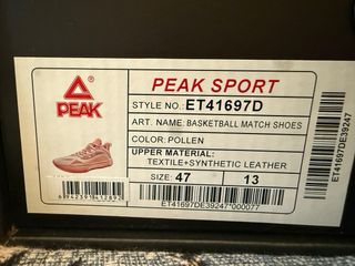 Zapatillas Baloncesto Peak Rosa y Verde