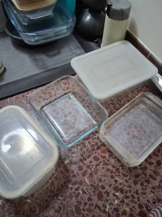 Lote Taper y Bandejas Vidrio y Plástico