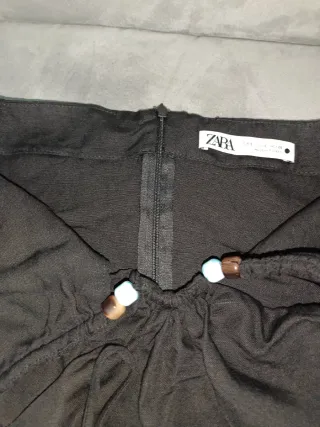 Vestito corto in lino con perline