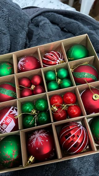 Conjunto Bolas Navidad 44 Piezas