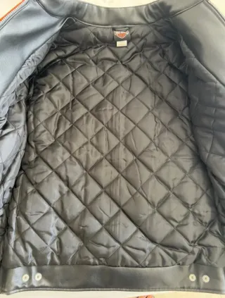 Chaqueta Harley Davidson Negra y Naranja
