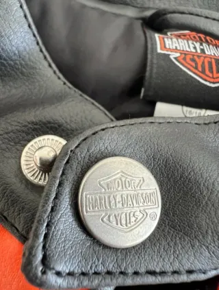 Chaqueta Harley Davidson Negra y Naranja