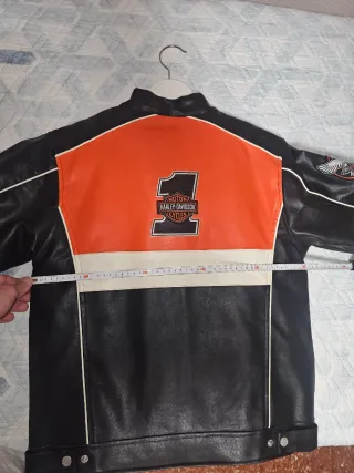 Chaqueta Harley Davidson Negra y Naranja