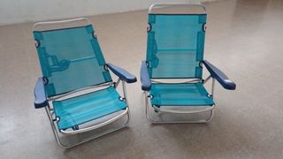 Tumbonas de playa plegables (2 unidades)