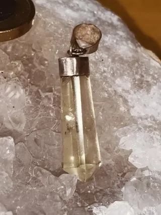 Colgante plata yvCitrino Natural Auténtico